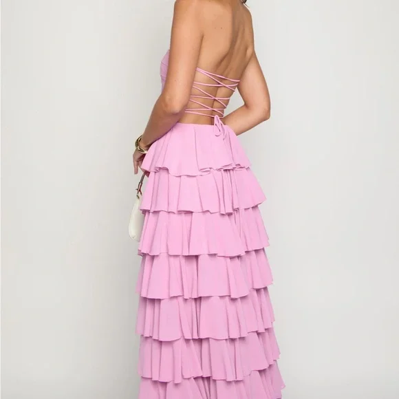 Beginning Boutique pink ruffle dress - Picture 4 of 5